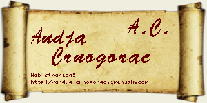 Anđa Crnogorac vizit kartica